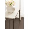 image:imageKate and Laurel Aguilar Modern Glam Slim Side Table 12 x 7 x 22 White Marble and Silver Decorative Narrow End Table for Use as Skinny Bedroom Nightstand or Living Room Mini TableSilverWhite