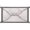 image:imageKate and Laurel Aguilar Modern Glam Slim Side Table 12 x 7 x 22 White Marble and Silver Decorative Narrow End Table for Use as Skinny Bedroom Nightstand or Living Room Mini TableClearPewter