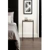 image:imageKate and Laurel Aguilar Modern Glam Slim Side Table 12 x 7 x 22 White Marble and Silver Decorative Narrow End Table for Use as Skinny Bedroom Nightstand or Living Room Mini TableClearPewter