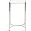 image:imageKate and Laurel Aguilar Modern Glam Slim Side Table 12 x 7 x 22 White Marble and Silver Decorative Narrow End Table for Use as Skinny Bedroom Nightstand or Living Room Mini TableSilverWhite