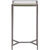 image:imageKate and Laurel Aguilar Modern Glam Slim Side Table 12 x 7 x 22 White Marble and Silver Decorative Narrow End Table for Use as Skinny Bedroom Nightstand or Living Room Mini TableClearPewter