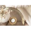 image:imageKate and Laurel Aguilar Modern Round Side Table 13 x 13 x 24 Green Glass and Bronze Circle Textured Glass End Table for Use as Living Room Accent Table or Unique Bedroom NightstandClearGold