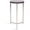 image:imageKate and Laurel Aguilar Modern Round Side Table 13 x 13 x 24 Green Glass and Bronze Circle Textured Glass End Table for Use as Living Room Accent Table or Unique Bedroom NightstandGraySilver