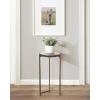 image:imageKate and Laurel Aguilar Modern Round Side Table 13 x 13 x 24 Green Glass and Bronze Circle Textured Glass End Table for Use as Living Room Accent Table or Unique Bedroom NightstandClearGold