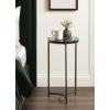 image:imageKate and Laurel Aguilar Modern Round Side Table 13 x 13 x 24 Green Glass and Bronze Circle Textured Glass End Table for Use as Living Room Accent Table or Unique Bedroom NightstandGreenBronze
