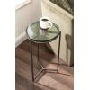 image:imageKate and Laurel Aguilar Modern Round Side Table 13 x 13 x 24 Green Glass and Bronze Circle Textured Glass End Table for Use as Living Room Accent Table or Unique Bedroom NightstandGreenBronze