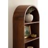 image:imageKate and Laurel Arcott Modern Tall Arched Wall Shelf 14 x 6 x 33 Light Natural Transitional Arch Wall Shelves for OvertheToilet Storage or Entryway Storage ShelfWalnut Brown