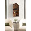 image:imageKate and Laurel Arcott Modern Tall Arched Wall Shelf 14 x 6 x 33 Light Natural Transitional Arch Wall Shelves for OvertheToilet Storage or Entryway Storage ShelfNaturalBlack