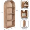 image:imageKate and Laurel Arcott Modern Tall Arched Wall Shelf 14 x 6 x 33 Light Natural Transitional Arch Wall Shelves for OvertheToilet Storage or Entryway Storage ShelfNatural