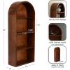 image:imageKate and Laurel Arcott Modern Tall Arched Wall Shelf 14 x 6 x 33 Light Natural Transitional Arch Wall Shelves for OvertheToilet Storage or Entryway Storage ShelfWalnut Brown