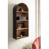 image:imageKate and Laurel Arcott Modern Tall Arched Wall Shelf 14 x 6 x 33 Light Natural Transitional Arch Wall Shelves for OvertheToilet Storage or Entryway Storage ShelfNaturalBlack