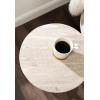 image:imageKate and Laurel Dumont Modern Round Metal and Marble Side Table 14 x 14 x 24 Morchana Marble and Bronze Transitional Circle End Table with Marble Top for Bedroom Nightstand or Living Room Accent