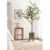 image:imageKate and Laurel Eudora Faux Eucalyptus Tree with Gavri Metal Planter Pot 65 FT White and Rustic Brown Potted Artificial Tree Indoor with Realistic Foliage and Moss Fake Plant for Living RoomPewterRustic Brown