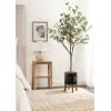 image:imageKate and Laurel Eudora Faux Eucalyptus Tree with Gavri Metal Planter Pot 65 FT White and Rustic Brown Potted Artificial Tree Indoor with Realistic Foliage and Moss Fake Plant for Living RoomBlackRustic Brown