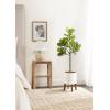 image:imageKate and Laurel Fidmont Faux Fiddle Fig Tree with Gavri Metal Planter Pot 65 FT White and Rustic Brown Potted Artificial Tree Indoor with Realistic Foliage and Added Moss Living Room Fake PlantWhiteRustic Brown