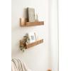 image:imageKate and Laurel Furrow Modern Wood Photo Display Ledges Set of 2 18 Inches Natural Scalloped Floating Picture Ledge Shelf Set with Lip for Use as Dorm Room Shelving or Nursery Bookshelves