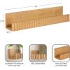 image:imageKate and Laurel Furrow Modern Wood Photo Display Ledges Set of 2 18 Inches Natural Scalloped Floating Picture Ledge Shelf Set with Lip for Use as Dorm Room Shelving or Nursery Bookshelves