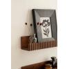 image:imageKate and Laurel Furrow Modern Wood Photo Display Ledges Set of 2 18 Inches Walnut Brown Scalloped Floating Picture Ledge Shelf Set with Lip for Use as Dorm Room Shelving or Nursery Bookshelves