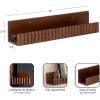 image:imageKate and Laurel Furrow Modern Wood Photo Display Ledges Set of 2 18 Inches Walnut Brown Scalloped Floating Picture Ledge Shelf Set with Lip for Use as Dorm Room Shelving or Nursery Bookshelves