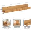 image:imageKate and Laurel Furrow Modern Wood Photo Display Ledges Set of 2 24 Inches Natural Scalloped Floating Picture Ledge Shelf Set with Lip for Use as Dorm Room Shelving or Nursery Bookshelves