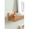 image:imageKate and Laurel Furrow Modern Wood Photo Display Ledges Set of 2 24 Inches Natural Scalloped Floating Picture Ledge Shelf Set with Lip for Use as Dorm Room Shelving or Nursery Bookshelves