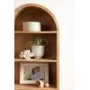 image:imageKate and Laurel Hutton Modern Tall Capsule Wall Shelf 13 x 33 Light Natural Slim Round Oval Wall Shelves for Above Toilet Bathroom Storage or Cute Nursery Shelving