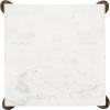 image:imageKate and Laurel Lemaire Modern Square Marble Drink Table 12 x 12 x 24 White Marble and Gold Natural Marble Martini Table for Use as Small Plant Stand or Mini Nightstand