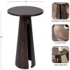 image:imageKate and Laurel Picard Modern Metal Round Side Table 14 x 14 x 24 Bronze Sculptural Circle End Table for Use as Unique Bedroom Nightstand or Pedestal Martini Table
