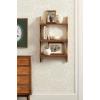 image:imageKate and Laurel Scarlotte Modern Scalloped ThreeTier Wall Shelf 18 x 6 x 30 White Decorative Over the Toilet Shelf for Use as Bathroom Storage or Living Room Display ShelvingRustic Brown