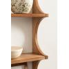 image:imageKate and Laurel Scarlotte Modern Scalloped ThreeTier Wall Shelf 18 x 6 x 30 White Decorative Over the Toilet Shelf for Use as Bathroom Storage or Living Room Display ShelvingRustic Brown