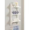 image:imageKate and Laurel Scarlotte Modern Scalloped ThreeTier Wall Shelf 18 x 6 x 30 White Decorative Over the Toilet Shelf for Use as Bathroom Storage or Living Room Display ShelvingWhite