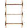image:imageKate and Laurel Scarlotte Modern Scalloped ThreeTier Wall Shelf 18 x 6 x 30 White Decorative Over the Toilet Shelf for Use as Bathroom Storage or Living Room Display ShelvingRustic Brown