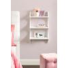 image:imageKate and Laurel Scarlotte Modern Scalloped ThreeTier Wall Shelf 18 x 6 x 30 White Decorative Over the Toilet Shelf for Use as Bathroom Storage or Living Room Display ShelvingWhite