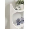 image:imageKate and Laurel Scarlotte Modern Scalloped ThreeTier Wall Shelf 18 x 6 x 30 White Decorative Over the Toilet Shelf for Use as Bathroom Storage or Living Room Display ShelvingWhite