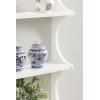 image:imageKate and Laurel Scarlotte Modern Scalloped ThreeTier Wall Shelf 18 x 6 x 30 White Decorative Over the Toilet Shelf for Use as Bathroom Storage or Living Room Display ShelvingWhite