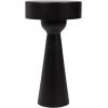 image:imageKate and Laurel Solbrett Modern Sophisticated Round Side Table 12 x 12 x 22 Black Sculptural Living Room End Table with Unique Pedestal Table Design for Use as Bedroom Nightstand