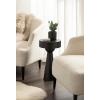 image:imageKate and Laurel Solbrett Modern Sophisticated Round Side Table 12 x 12 x 22 Black Sculptural Living Room End Table with Unique Pedestal Table Design for Use as Bedroom Nightstand