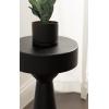 image:imageKate and Laurel Solbrett Modern Sophisticated Round Side Table 12 x 12 x 22 Black Sculptural Living Room End Table with Unique Pedestal Table Design for Use as Bedroom Nightstand