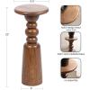 image:imageKate and Laurel Tirollo Modern Round Drink Table 10 x 10 x 22 Walnut Brown Living Room Accent Pedestal Table with Turned Base for Use as Indoor Plant StandWalnut Brown