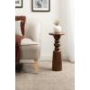 image:imageKate and Laurel Tirollo Modern Round Drink Table 10 x 10 x 22 Walnut Brown Living Room Accent Pedestal Table with Turned Base for Use as Indoor Plant StandWalnut Brown