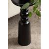 image:imageKate and Laurel Tirollo Modern Round Drink Table 10 x 10 x 22 Walnut Brown Living Room Accent Pedestal Table with Turned Base for Use as Indoor Plant StandBlack