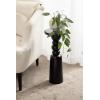 image:imageKate and Laurel Tirollo Modern Round Drink Table 10 x 10 x 22 Walnut Brown Living Room Accent Pedestal Table with Turned Base for Use as Indoor Plant StandBlack