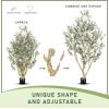 image:imageLYERSE Olive Trees Artificial Indoor  Faux Olive Tree 7ft with Olive Branches and Lifelike Fruits  Fake Olive Tree 7 Feet for Modern Home Office House Living Room Decor Indoor7ft