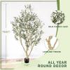 image:imageLYERSE Olive Trees Artificial Indoor  Faux Olive Tree 7ft with Olive Branches and Lifelike Fruits  Fake Olive Tree 7 Feet for Modern Home Office House Living Room Decor Indoor7ft