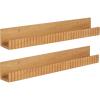 image:imageKate and Laurel Furrow Modern Wood Photo Display Ledges Set of 2 24 Inches Natural Scalloped Floating Picture Ledge Shelf Set with Lip for Use as Dorm Room Shelving or Nursery Bookshelves