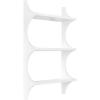 image:imageKate and Laurel Scarlotte Modern Scalloped ThreeTier Wall Shelf 18 x 6 x 30 White Decorative Over the Toilet Shelf for Use as Bathroom Storage or Living Room Display ShelvingWhite