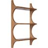 image:imageKate and Laurel Scarlotte Modern Scalloped ThreeTier Wall Shelf 18 x 6 x 30 White Decorative Over the Toilet Shelf for Use as Bathroom Storage or Living Room Display ShelvingRustic Brown