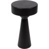 image:imageKate and Laurel Solbrett Modern Sophisticated Round Side Table 12 x 12 x 22 Black Sculptural Living Room End Table with Unique Pedestal Table Design for Use as Bedroom Nightstand