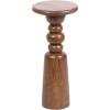 image:imageKate and Laurel Tirollo Modern Round Drink Table 10 x 10 x 22 Walnut Brown Living Room Accent Pedestal Table with Turned Base for Use as Indoor Plant StandWalnut Brown