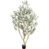 image:imageLYERSE Olive Trees Artificial Indoor  Faux Olive Tree 7ft with Olive Branches and Lifelike Fruits  Fake Olive Tree 7 Feet for Modern Home Office House Living Room Decor Indoor7ft